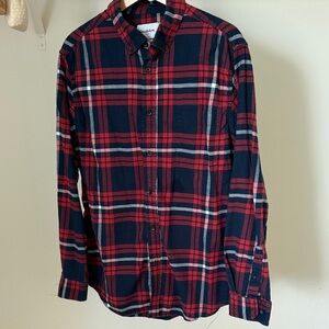 Goodfellow & Co Red and Navy Plaid Shirt